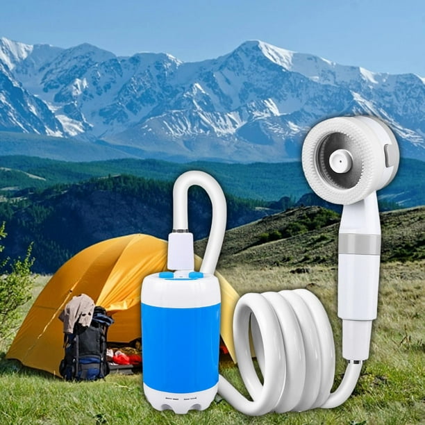 Ducha portátil para acampar, limpieza recargable, ducha eléctrica de mano  compacta para tienda de campaña, viajes, senderismo, mochilero DYNWAVEMX