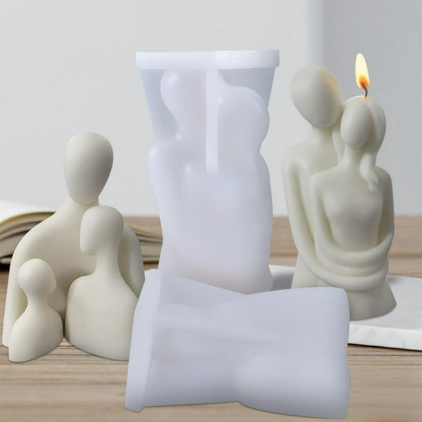  Molde de silicona para pastel de corazón 3D, moldes de vela de  silicona para hacer velas, molde de resina, molde de vela reutilizable de  silicona para jabón hecho a mano, vela