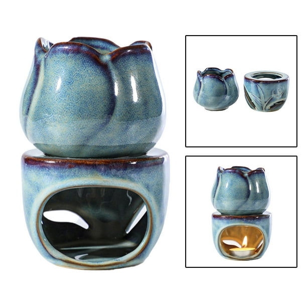 Ebra - Quemador de aceites esenciales de cerámica esmaltada – Aceiteslimbico