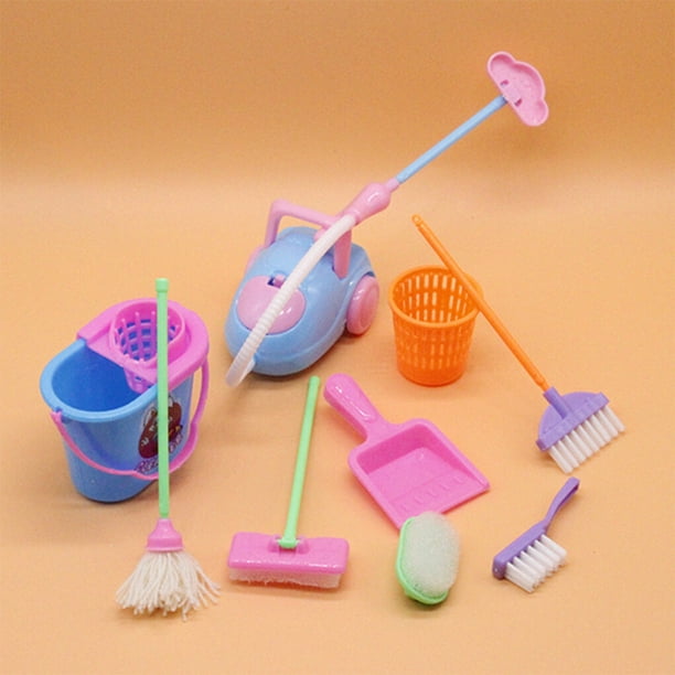 Cepillo de limpieza para niños Escoba Escoba Juguete de limpieza Fregona  para bebés Mini juego de herramientas Juguete de la casa de juegos