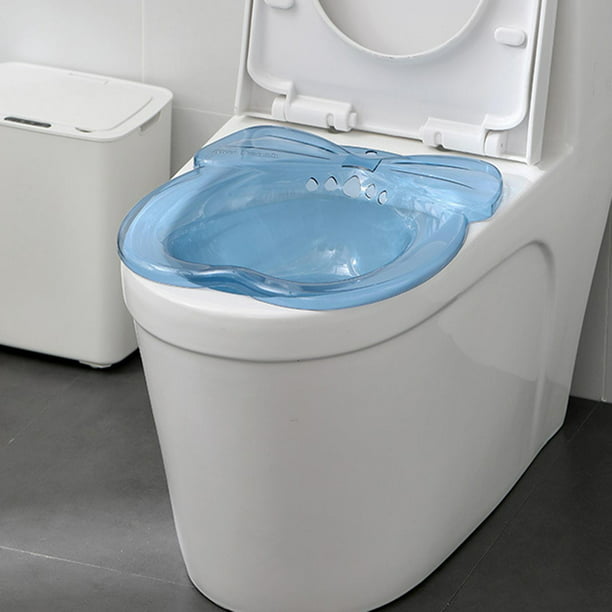 Baño de asiento para inodoro con descargador 2000ml Lavabo de cadera Bidet  Universal para inodoros en cuclillas Azul Yuyangstore Tina de baño de la