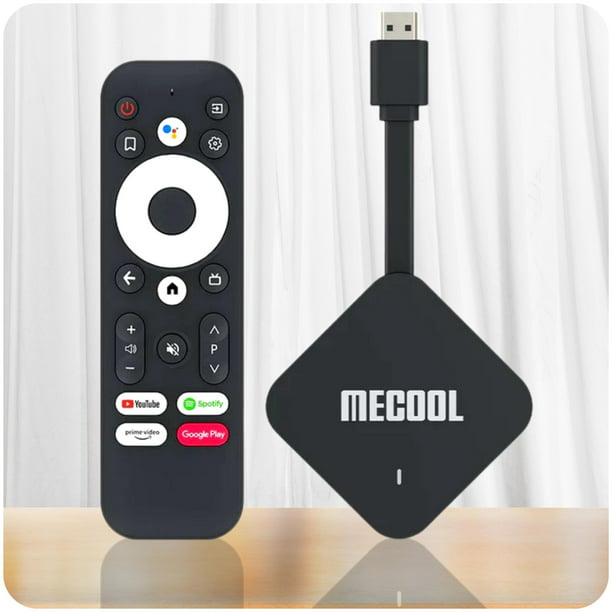 Android TV Stick 4K Ultra HD Streaming Apps, Convertidor a Smart TV 4GB RAM  32GB ROM, Asistente de google y Chromecast incluido, Mecool KD2 Mecool KD2