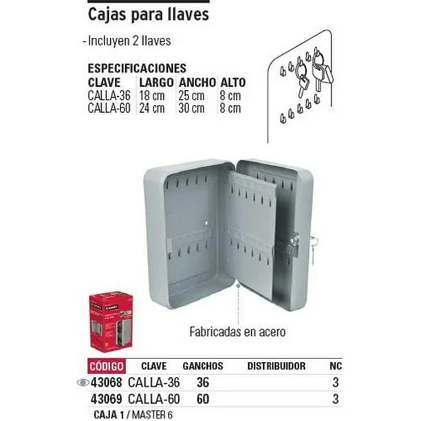 Caja Para Llaves 36 Ganchos Calla-36 Hermex 43068 - Ferreterias Calzada