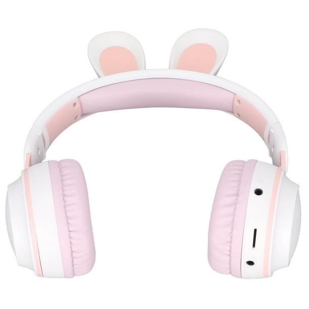 Auriculares inalámbricos Bluetooth con orejas de conejo, auriculares para  colocar sobre la oreja, BT 5.0 Auriculares inalámbricos plegables para  niños