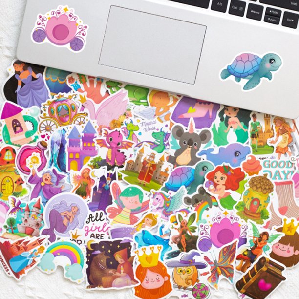 50 Estampas Stickers Pegatinas Princesa Disney Impermeables