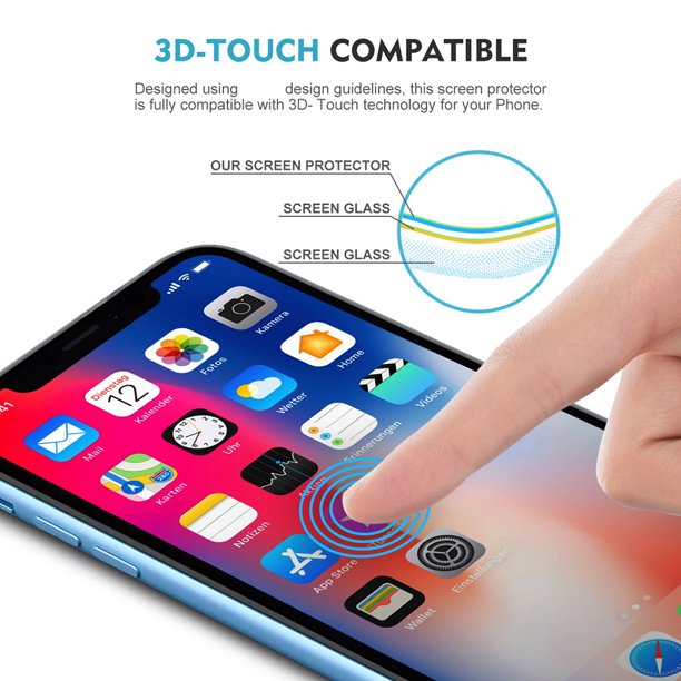 Protector de pantalla de vidrio para iPhone 13 Mini Pro película Likrtyny  templada de cobertura completa HD 3 uds.