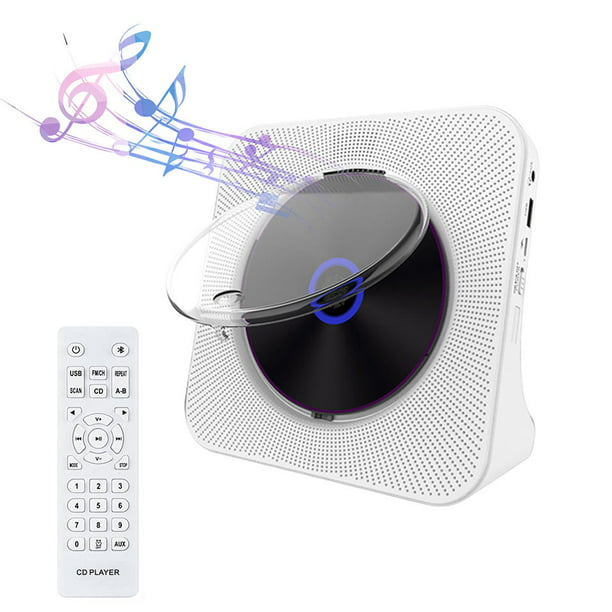 Reproductor CD Radio FM Bluetooth USB MP3 blanco ESTILO Y DISEÑO PARA