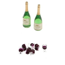 Sets de 5 Mini Botellas de Vino y Champán, Decoración de Utensilios de  Cocina para 1/12 Sunnimix Botellas de Vino Miniatura