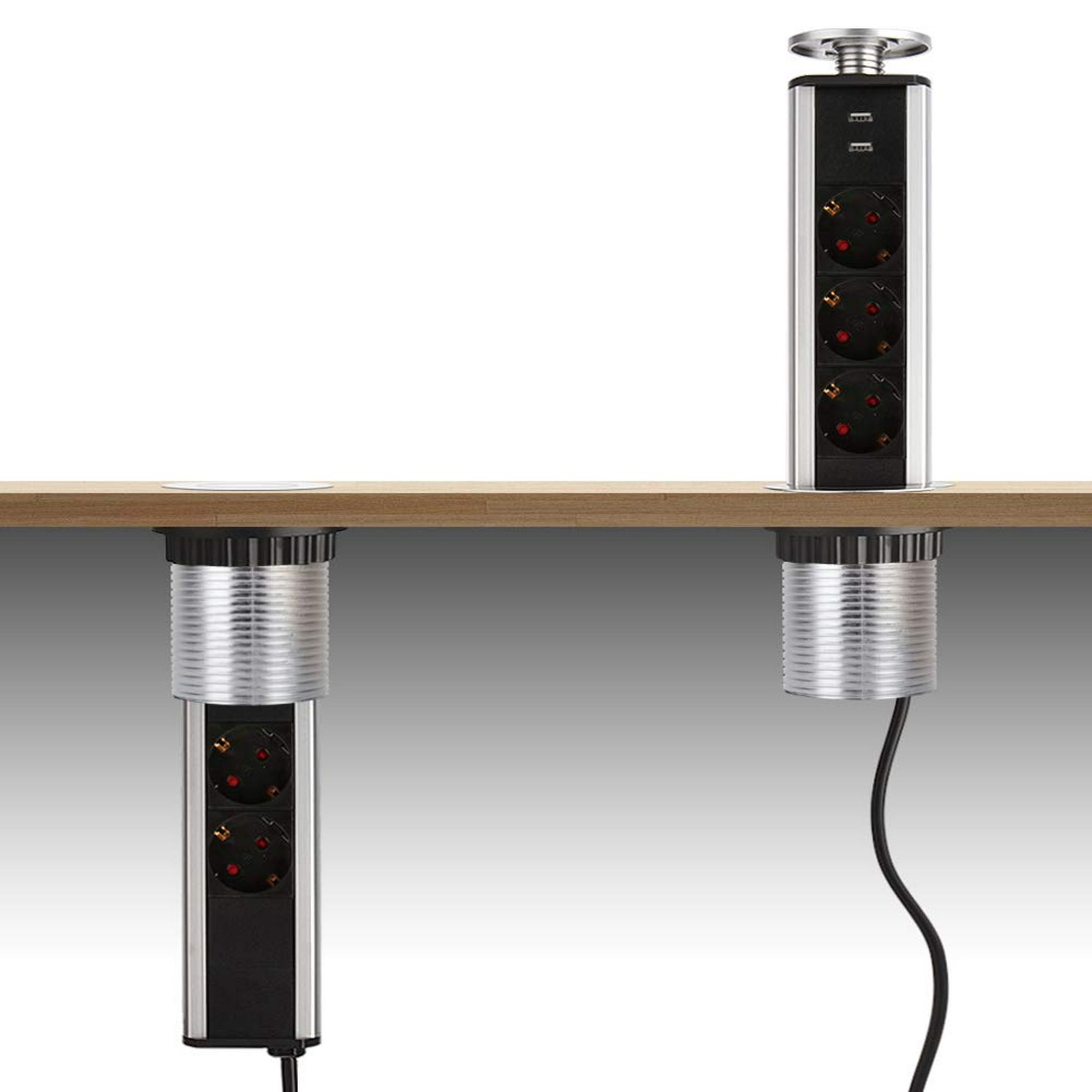 Enchufe empotrado Mesa Muebles Cocina Bajo encimera Regleta retráctil de 3  vías con USB - Alemania, Nuevo - Plataforma mayorista