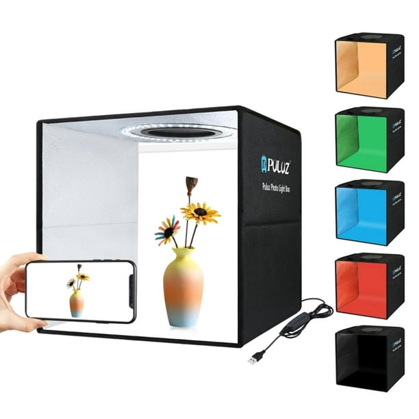 Caja de luz de fotografía de producto, kit de tienda de luz portátil para  estudio fotográfico, mini caja de luz plegable para fotografía con fondos  de