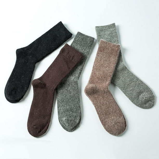 4 pares de calcetines térmicos, antideslizantes, con forro interior grueso,  para hombre : : Moda