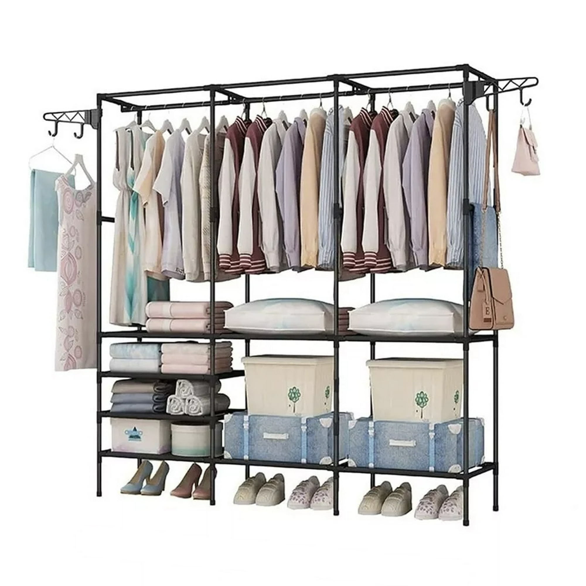 Rack Ropa Perchero De Piso Organizador Closet Para Colgar Decor Home Barra  Doble