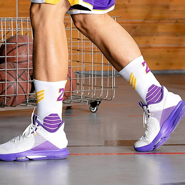 Hombres Calcetines de tripulación baloncesto, Moda de Mujer
