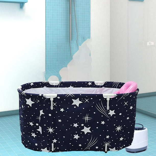 Bañera plegable Bañera de agua Portátil Aislamiento de 360 grados Bañera de  hidromasaje Cubo de baño plegable para de Baño Sauna Baño Bebé adulto Azul  Colco Cubo de bañera plegable