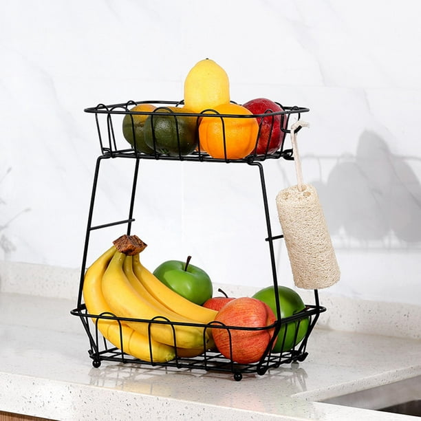 Cesta de frutas de 3 niveles para encimera de cocina, soporte para cesta de  frutas, frutero para encimera de frutas, soporte creativo para cocina y