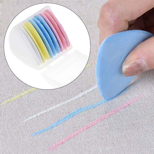 mollensiuer 30 piezas de tizas profesionales de sastre triángulo de colores  surtidos marcadores de tela de costura de tiza (30 piezas en una caja)