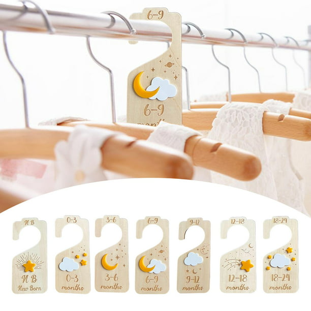 7 separadores de armario para bebé, organizador de perchas para
