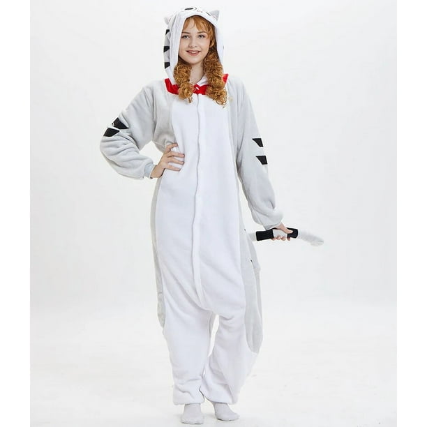 Pijama unisex de animales para adultos, disfraz suave de una pieza para  Halloween