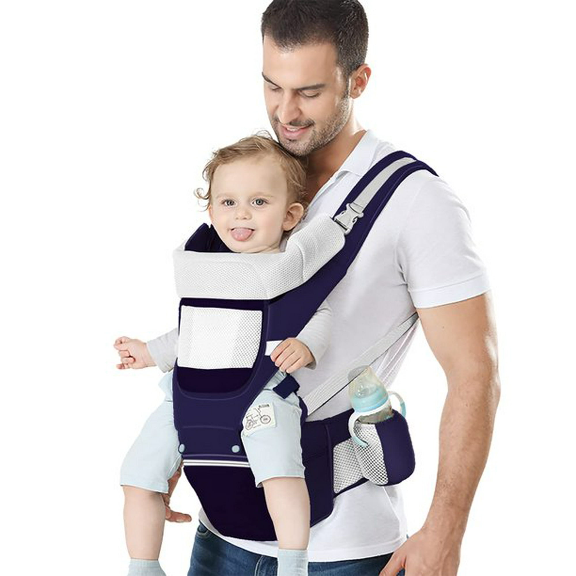  Flwrgirl Fular portabebés, portabebés ajustable para recién  nacidos a niños pequeños, fácil de llevar, estilo camiseta, envoltura de  bebé para papá y mamá (tela de malla, azul) : Bebés