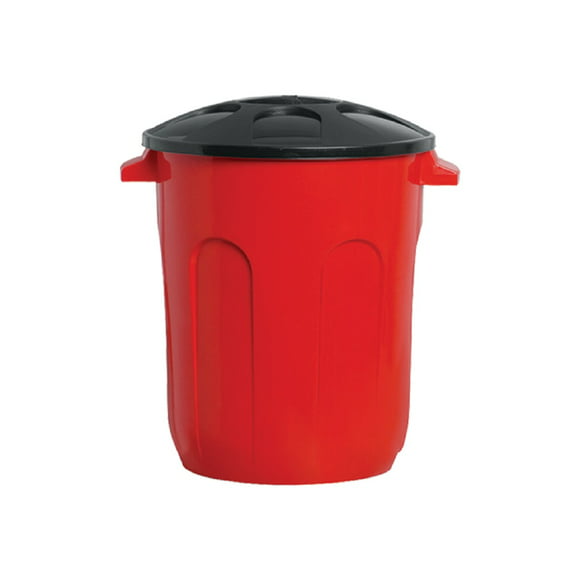 bote de basura con tapa chico polipropileno de alta resistencia de 10 litros color rojo jaguar plasticos articulo de organización