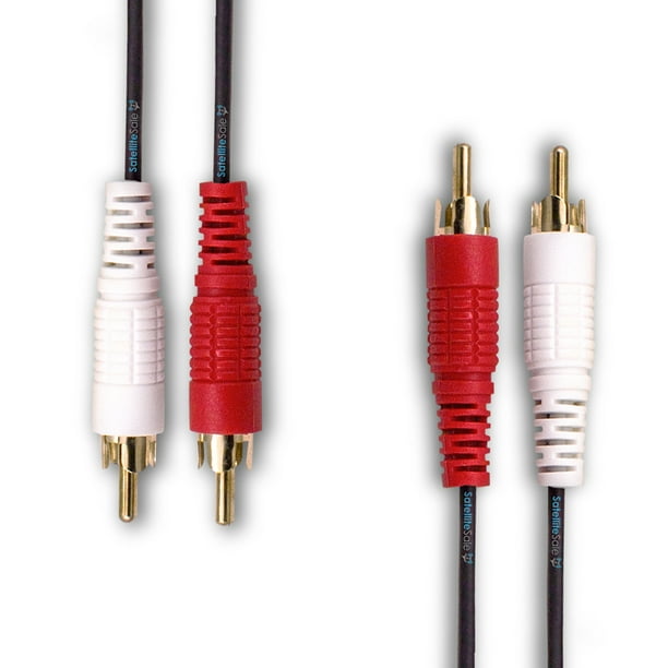 SatelliteSale Cable Auxiliar de 3.5mm a 2-RCA para sonido estéreo