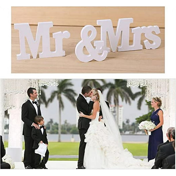 Letras Decorativas de Madera Mr & Mrs