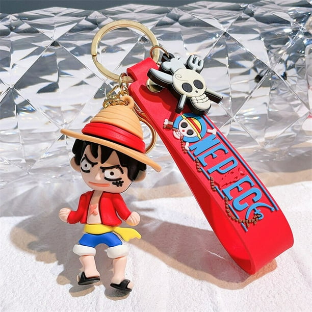 LLavero de una pieza de Anime japonés, mono de dibujos animados D. Llavero  Luffy, muñeca, mochila, colgante, llavero de coche, adornos, regalos de  joyería xuanjing unisex