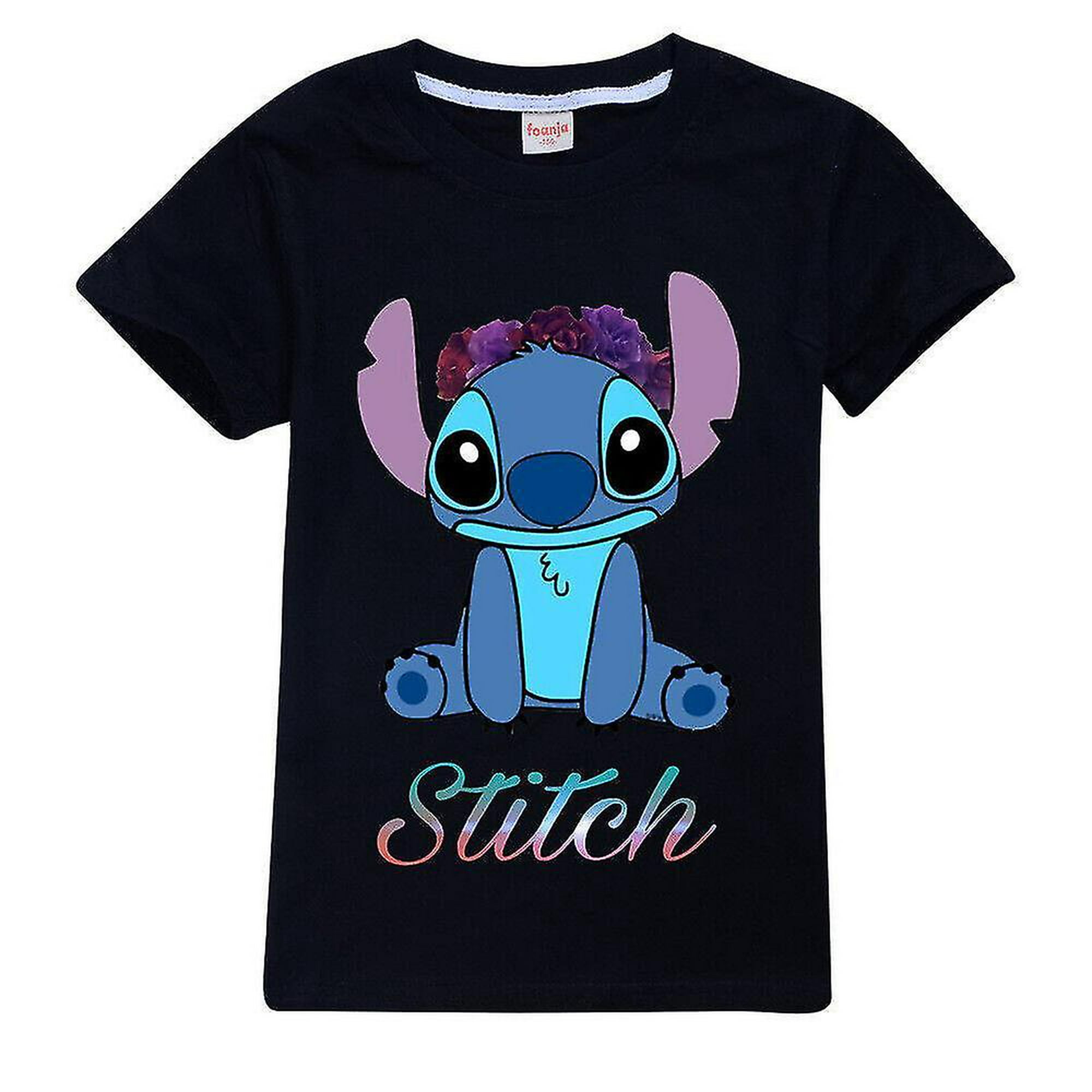 7-14 años Niños Adolescentes Niños Niñas Lilo Y Stitch Camisetas Impresas  Tops De Verano Regalos