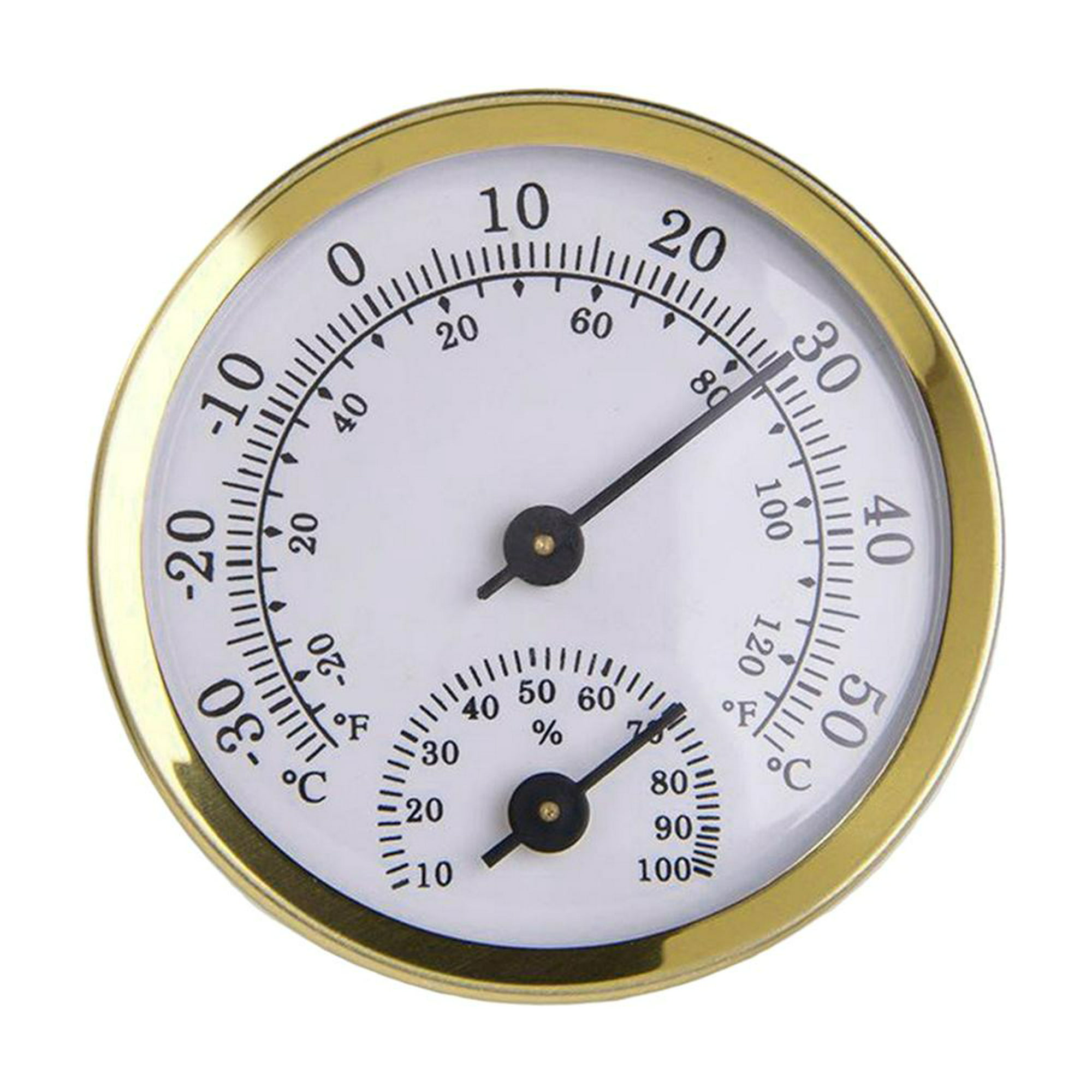 Termómetro higrómetro analógico, 2 en 1, mini indicador de temperatura  interior y humedad, monitor de temperatura de humedad de pantalla grande  para