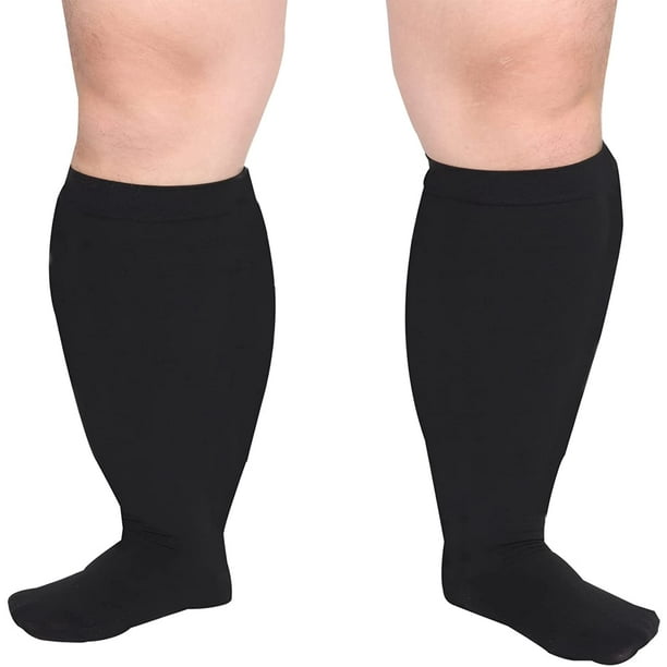 Doctor's Select Calcetines de compresión sin dedos de talla grande,  pantorrilla ancha, hasta 6XL, calcetines de compresión de 20-30 mmHg para  mujer