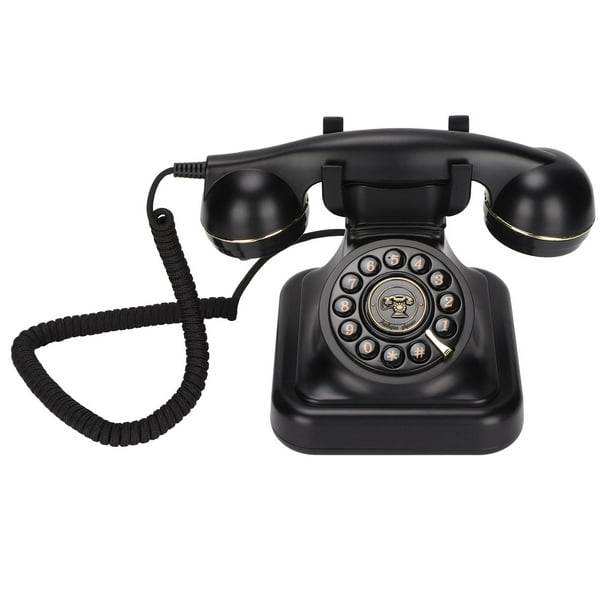 Teléfono fijo vintage teléfono fijo de material ABS con auricular para  cafetería ANGGREK