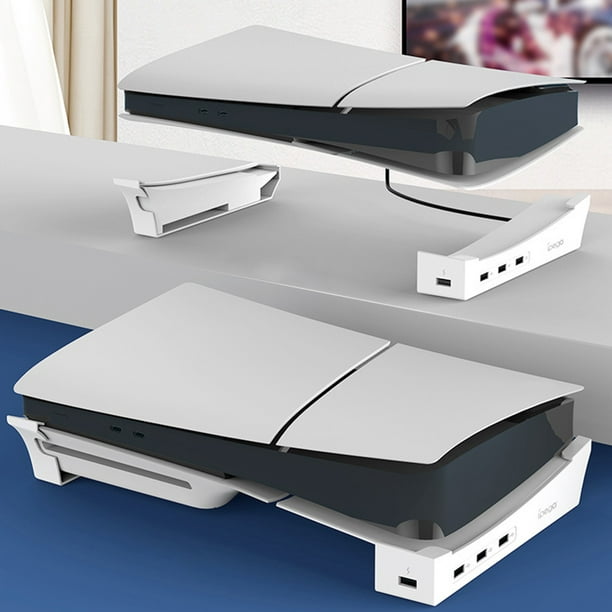  Tolesum Soporte horizontal para PS5, accesorios de base de  soporte de escritorio compatibles con Playstation 5 Disc & Digital Editions  - blanco grisáceo (no para PS5 Slim) : Videojuegos