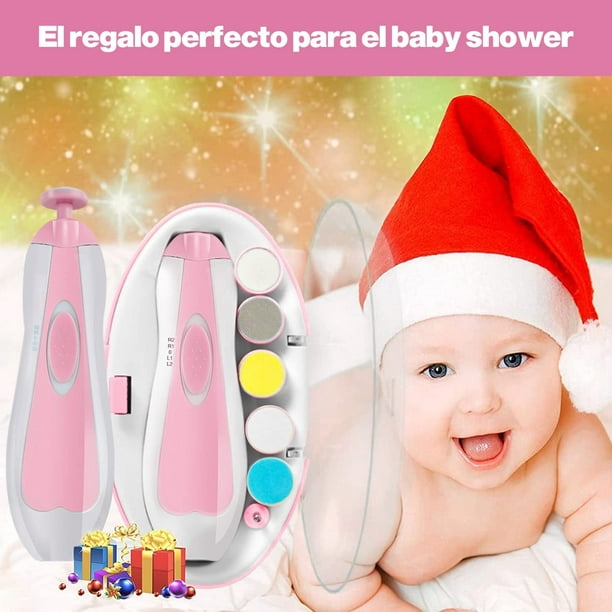 Kit de manicura para bebés recién nacidos, bebés y niños pequeños |  cortaúñas para bebé, tijeras, lima de uñas y pinzas (rosa)