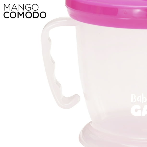 Recipiente Para Snacks Pack De Vasos Antiderrames Para Bebés Color Rosa  Baby Gaon Vaso