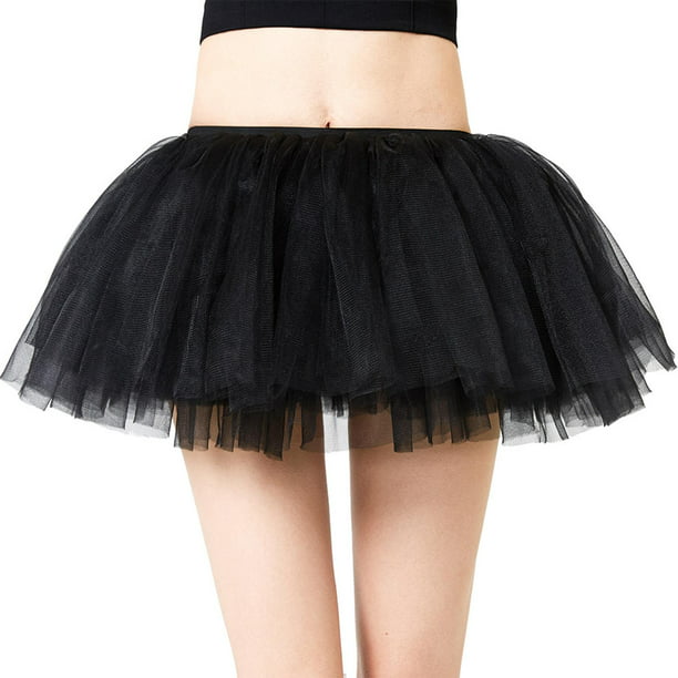 Falda de tul corta de cintura alta para mujer, falda de tutú de malla con  dobladillo Irregular, faldas de Ballet dulces de malla de capa negra, moda  - AliExpress