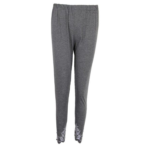 Leggings finos para mujer Pantalones deportivos elásticos delgados sólidos  Pantalones casuales Gris l Yinane polainas de yoga