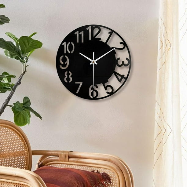 GENERICO Reloj Pared Grande Redondo 39cm Mural Decorativo Silencioso 276001