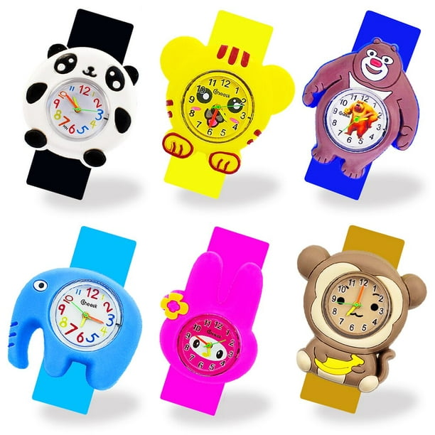 Reloj para niños, niñas ver 3d lindo dibujos animados impermeable