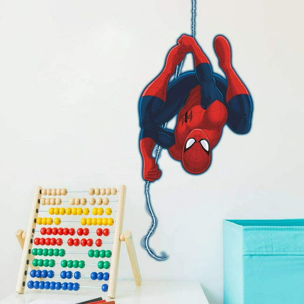 Pegatinas de pared de Spiderman, pegatinas de efecto 3D, decoración de  dormitorio, pegatina de pared adhesiva reposicionable gigante, pegatinas de  pared para niños de Spiderman JAMW Sencillez