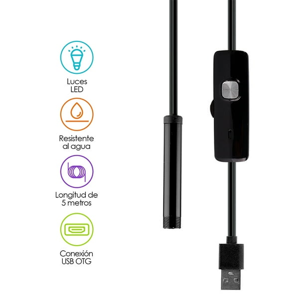 Camara Endoscopica 10 Metros LED USB Flexible Celular