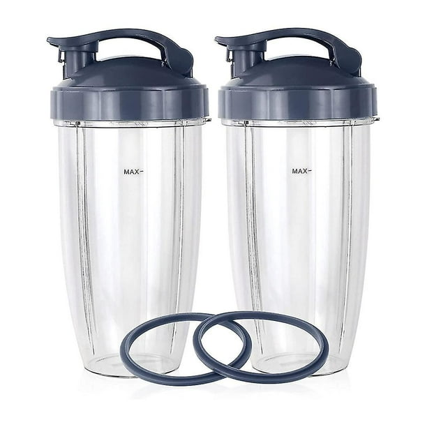 Vasos De Licuadora Para Licuadora Nutribullet, Taza De 32 Onzas Con Tapa  Abatible Compatible Con Licuadoras Nutribullet 600 W 900 W, Piezas De  Repuesto De Licuadora 2 Piezas - Temu