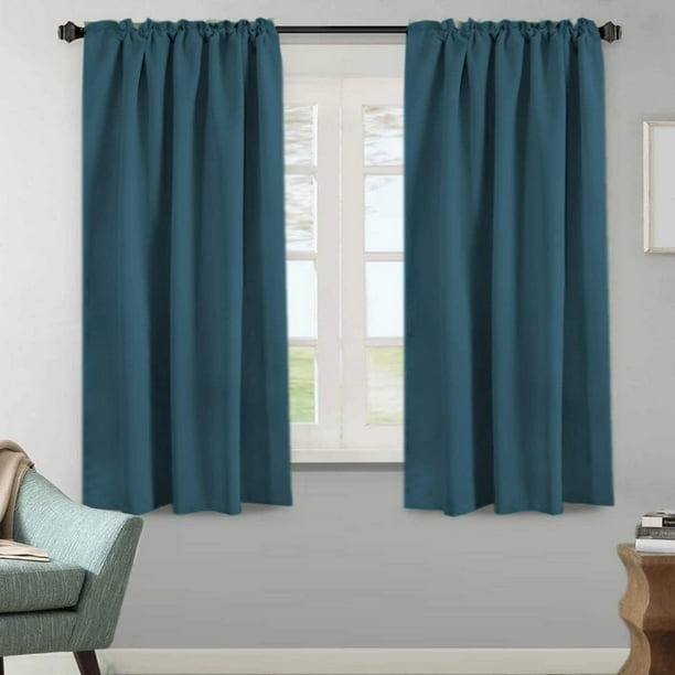 Cortinas opacas con aislamiento térmico para ventana, cortinas