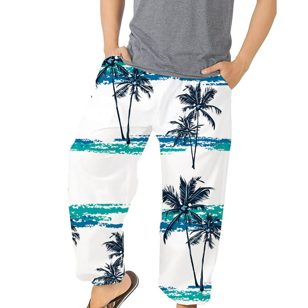 Visualizar fluir Querido Pantalones bombachos de moda para hombre Pantalones sueltos elásticos de  playa Athleisure estampados Pompotops oipoqjl42140 | Walmart en línea