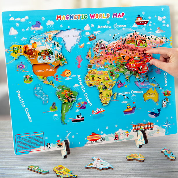 Mapa Mundi Puzzle Mundo Magnético - Juguetería El Patio De Mi Casa C.B.