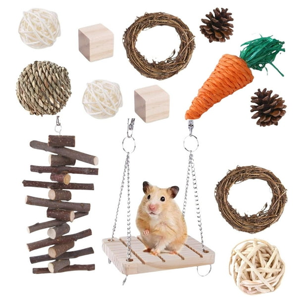 Juguetes masticables de conejo, juguete divertido para arañar conejo,  trepador, con forma de zanahoria, juguete masticable tejido a mano para  conejos