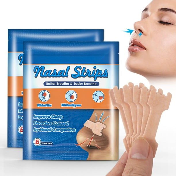 Tiras nasales para respirar tiras antironquidos 100 Uds tiras nasales para respirar  tiras para roncar parche para la nariz mejora el parche para dormir cuidado  de la salud ANGGREK Otros