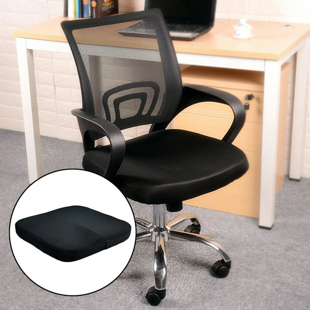 Basics Cojín de asiento de espuma viscoelástica para silla de  oficina, color negro