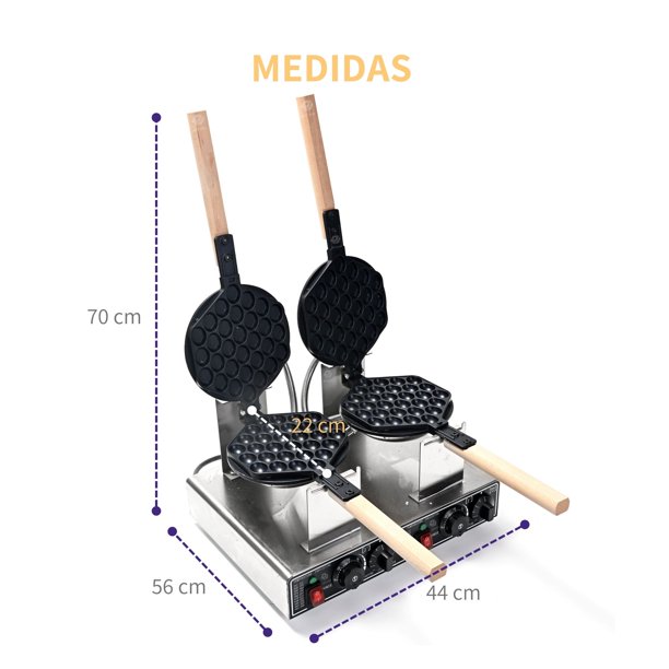 Waflera electrica doble Flamemax — Basan