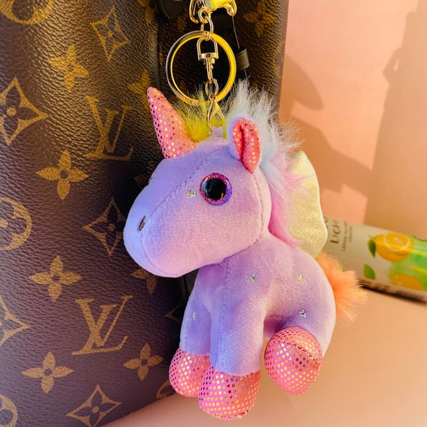 LLavero de peluche de poni pequeño, accesorio de unicornio para teléfono  móvil, bolso, colgante, muñeca suave, regalo para novia, 14cm