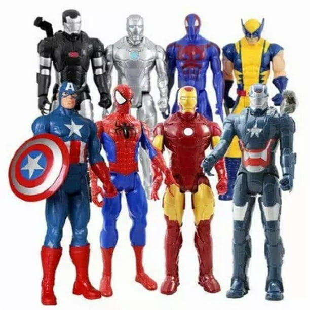 Marvel Avengers Action Figure Collection Juguetes para niños, Venom,  SpidSuffolk, services.com America, Wolverine, MEDk, Iron Man, Groot,  Thanos, Hot Toys, 30cm zhangmengya LED